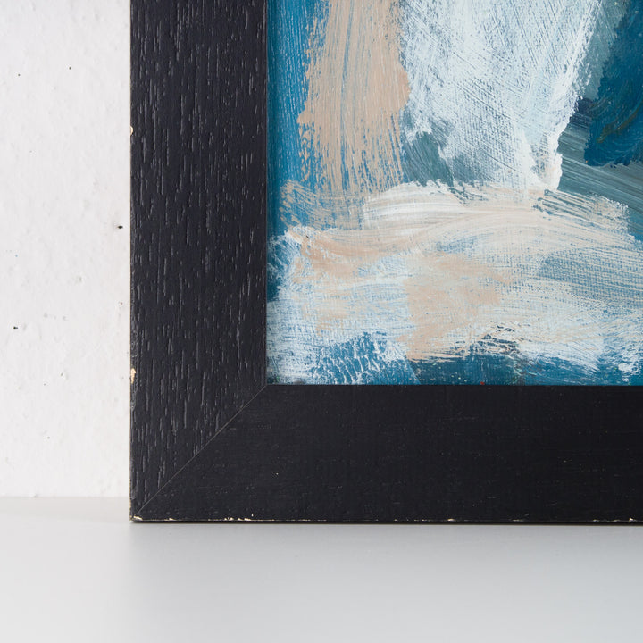 Abstract gouache in shades of blue