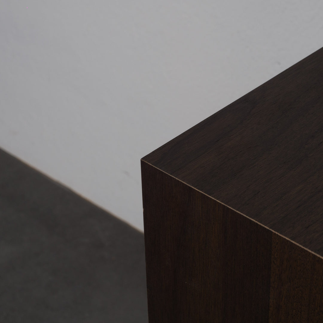 Large base in dark wood veneer