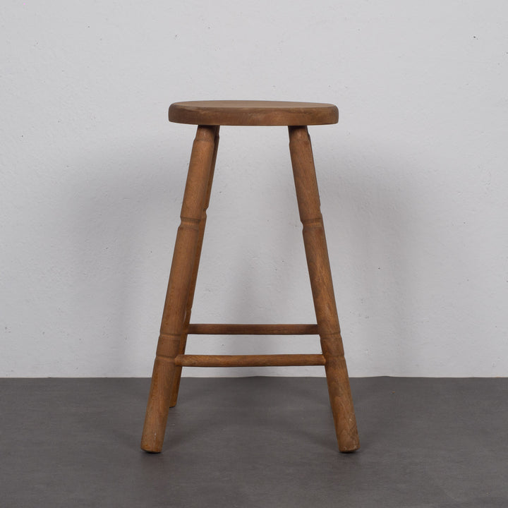 Oak wooden stool