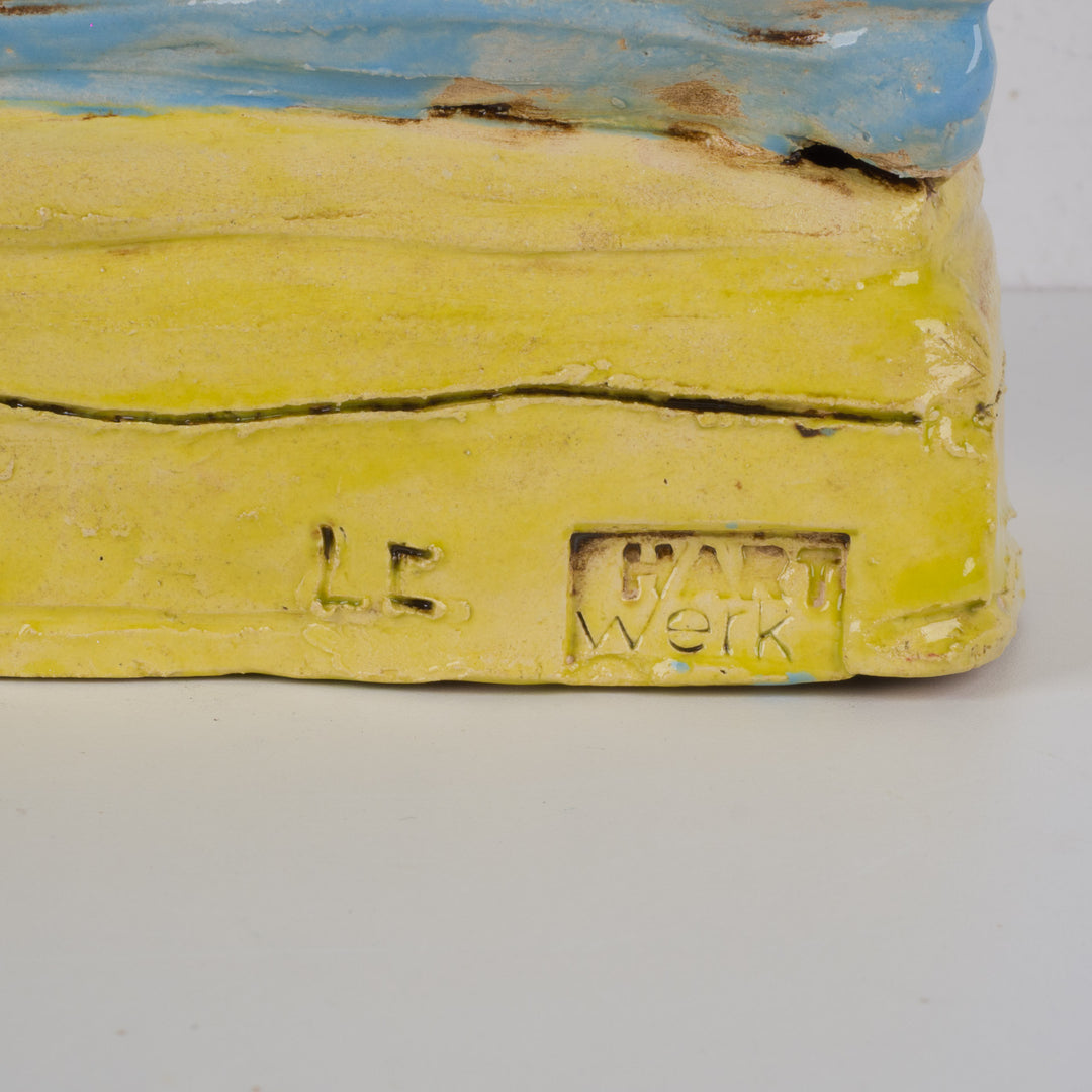 Colorful handmade ceramic statue – The Traveler