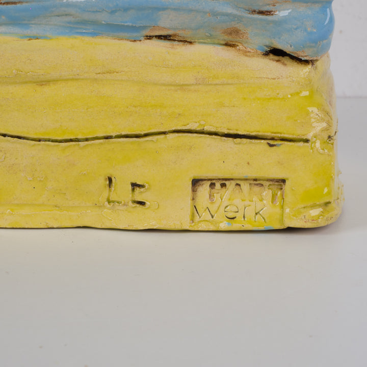 Colorful handmade ceramic statue – The Traveler