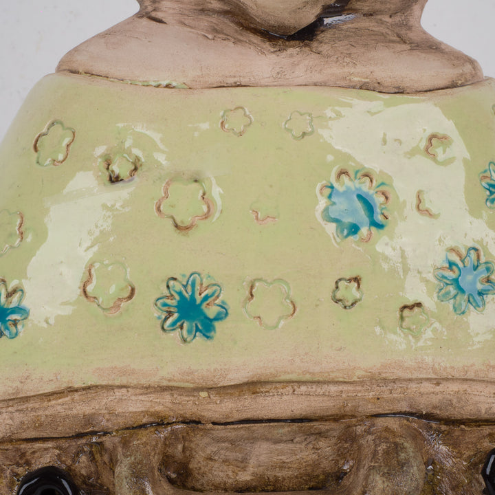 Colorful handmade ceramic statue – The Traveler