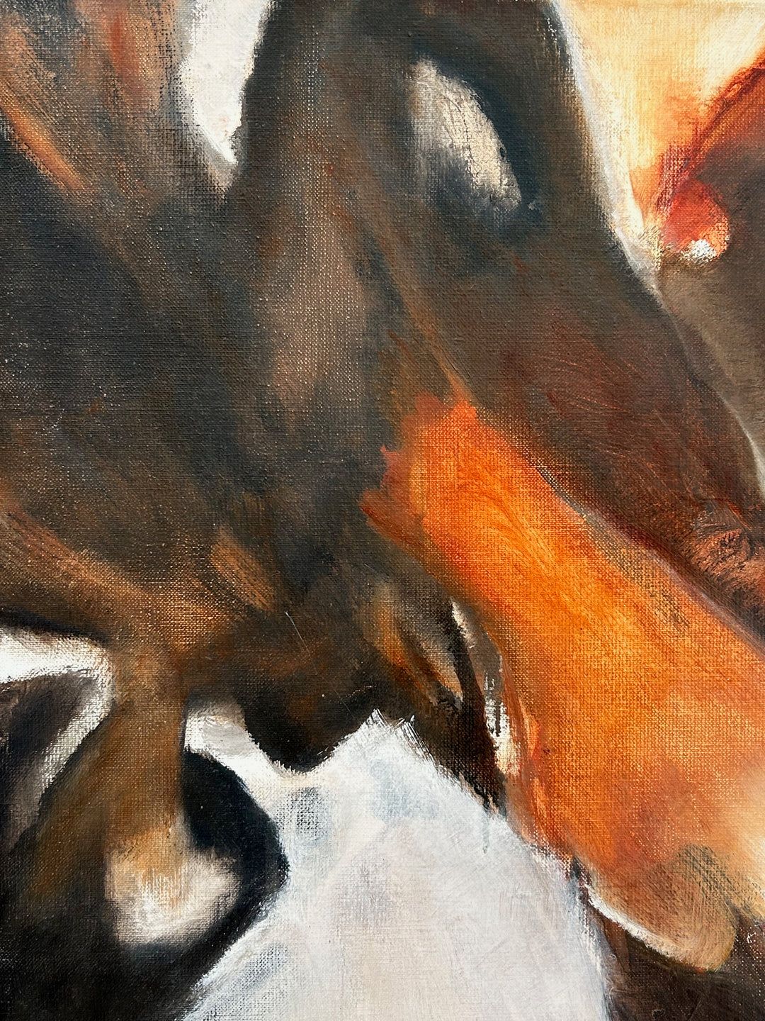 Abstract Schilderij  – Warmte, Beweging en Verstilling in Aardetinten / 60 x 60 x 2 cm