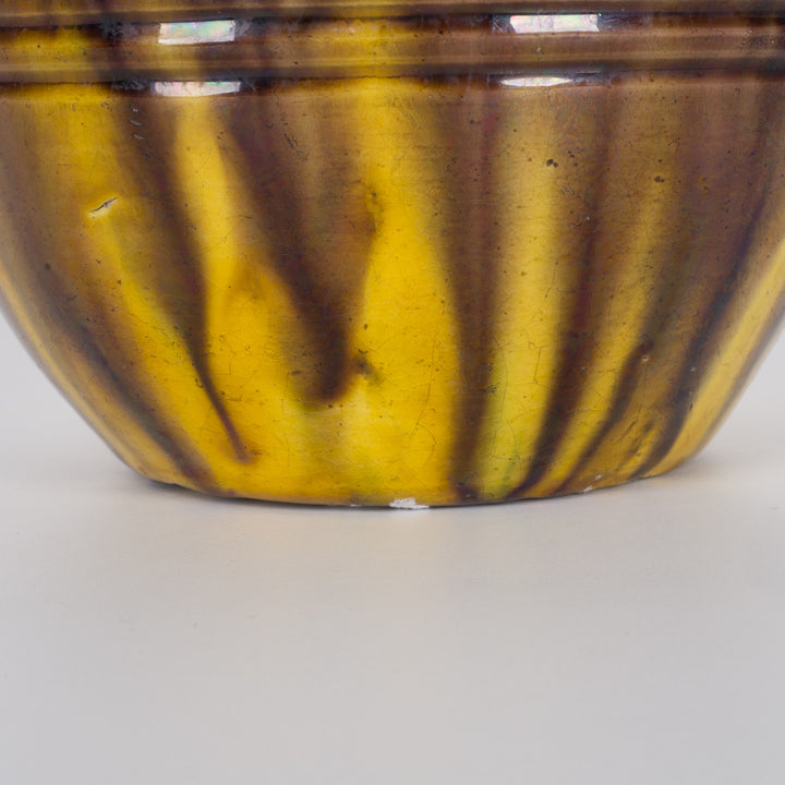 Beautiful glazed jar with lid