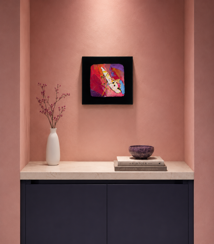 Modern 3D schilderij 'Levensvreugde' door M. Vught - 40 x 40 x 7 cm