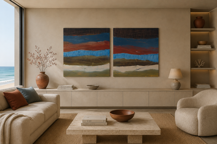 Tweeluik van Masaki Kazushi – 2 x 100 x 100 cm