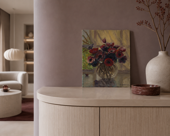 Bloemenstilleven – Jean Van Humbeek / 33 x 41 x 1,5 cm