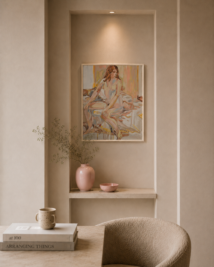 Schilderij “Naakte Dame” – S. Matthijs, november 1996 51 × 41 × 1,5 cm
