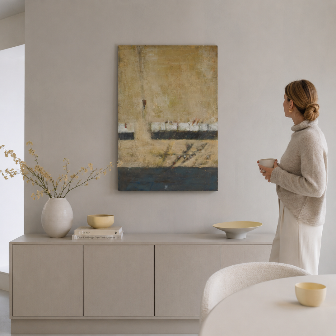 Modern Abstract Schilderij op Hout – 73 x 107 x 4 cm