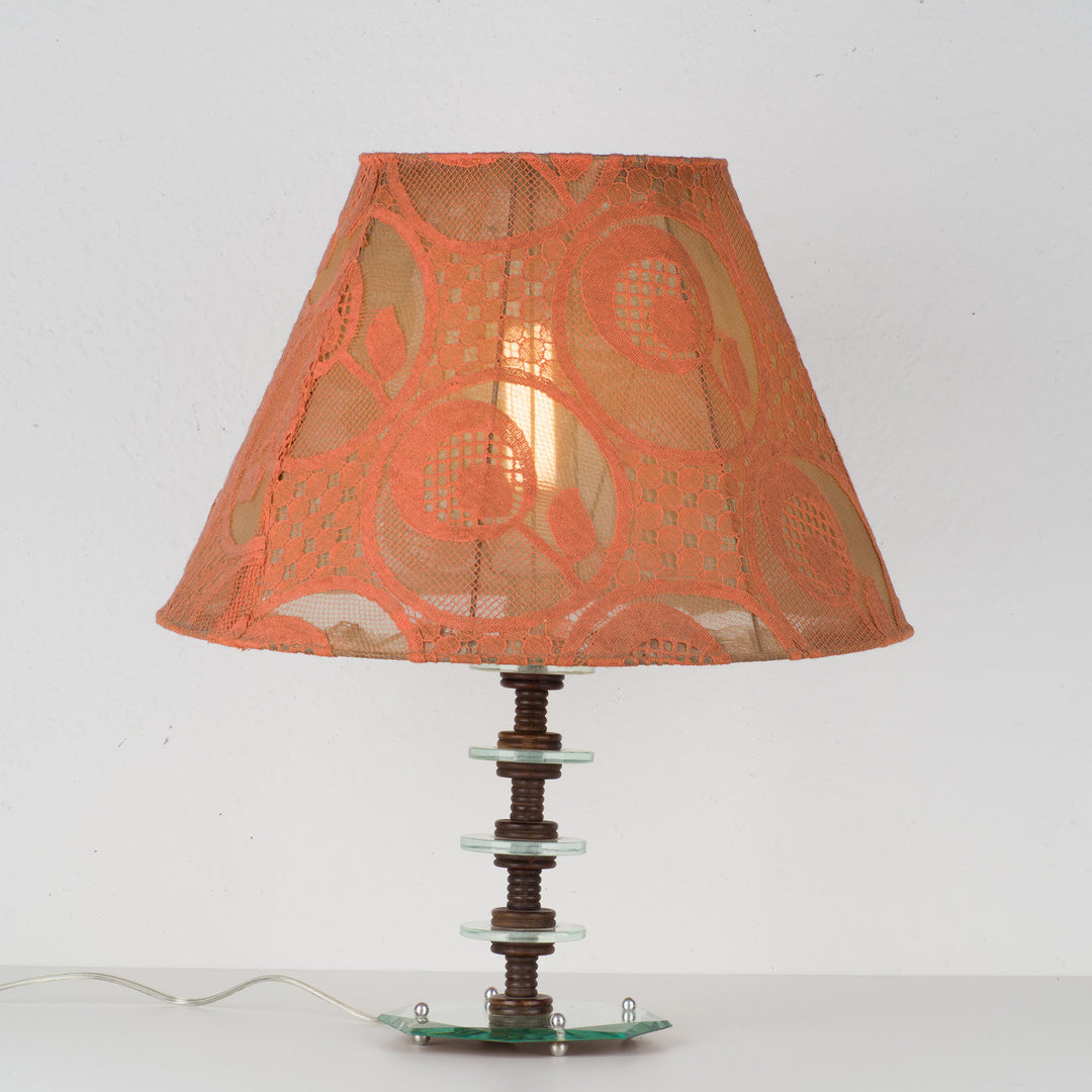 Lamp from the 1940s with fabric shade