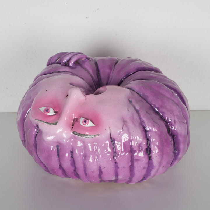 Playful ceramic pink pumpkin – handmade in 1952