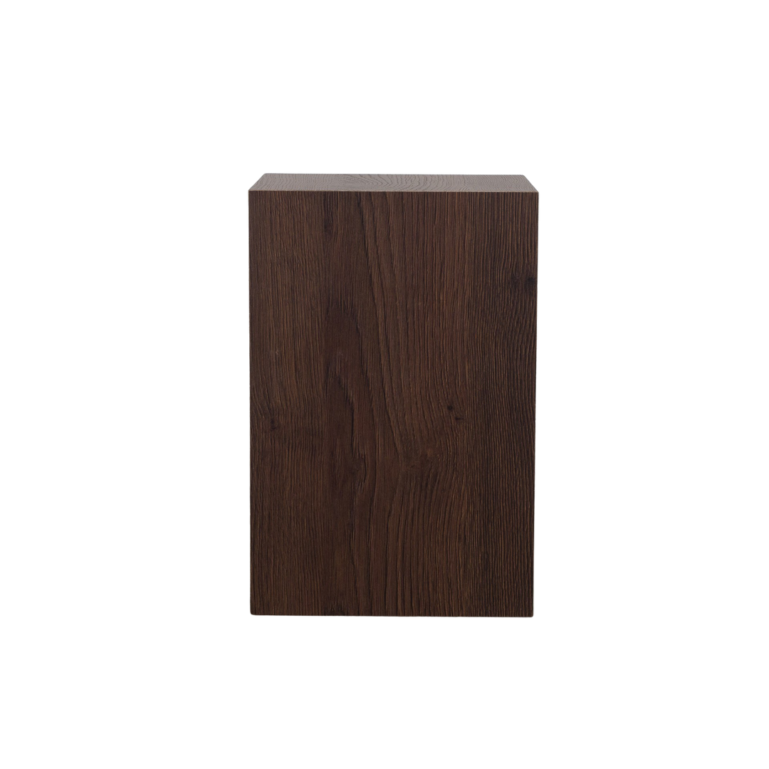 Small wooden base in brown laminate