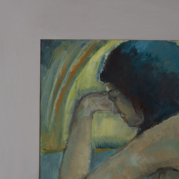 Gouache of a naked woman by Liesbet Verheyen
