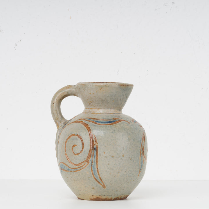 Decorated Stoneware Jug – Bouffioulx Ceramics by E. Aubry