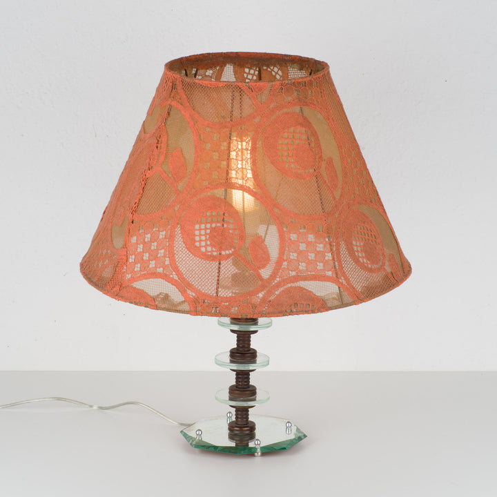 Lamp from the 1940s with fabric shade