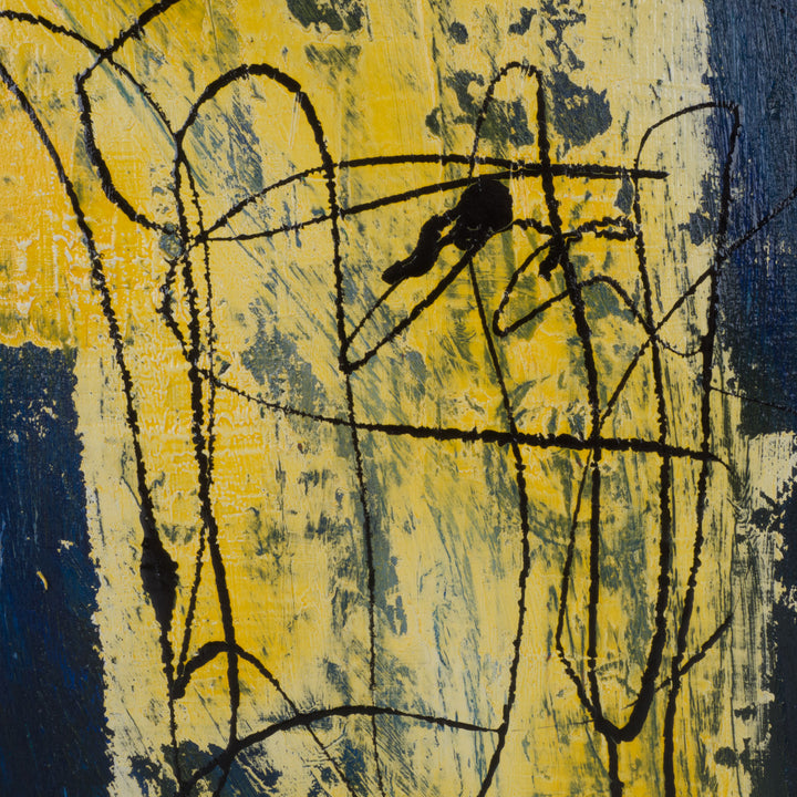 Hedendaags abstract schilderij – Linda Hosten - 31,5 x 25,5 x 3,5 cm