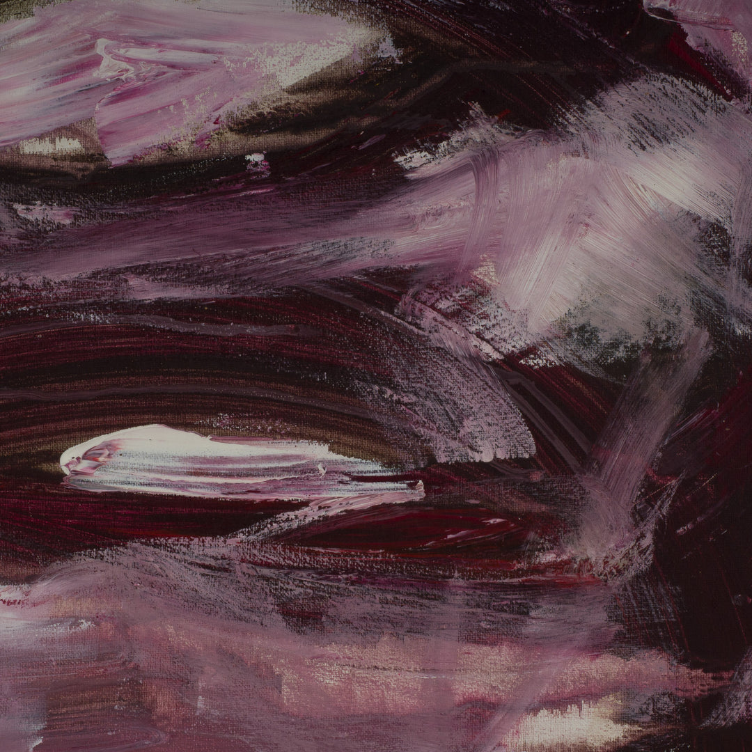 Abstract painting in burgundy and pink (2)