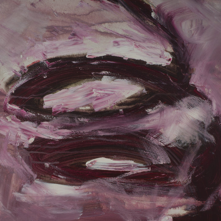 Abstract painting in burgundy and pink (2)