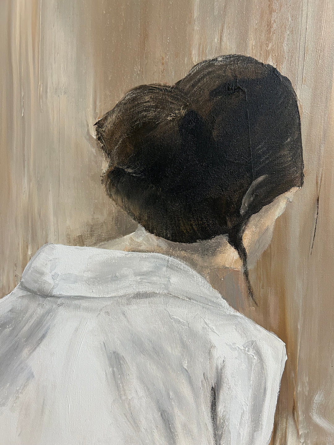 Schilderij "Stilte tussen twee momenten - La Résonance" – 80 x 60 x 4 cm