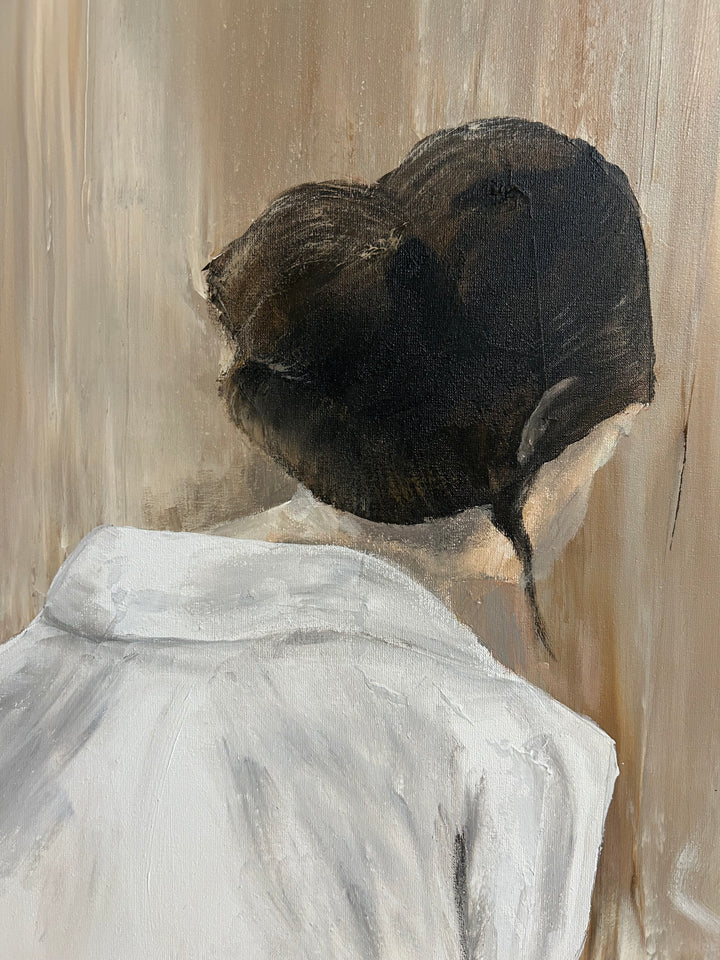 Schilderij "Stilte tussen twee momenten - La Résonance" – 80 x 60 x 4 cm
