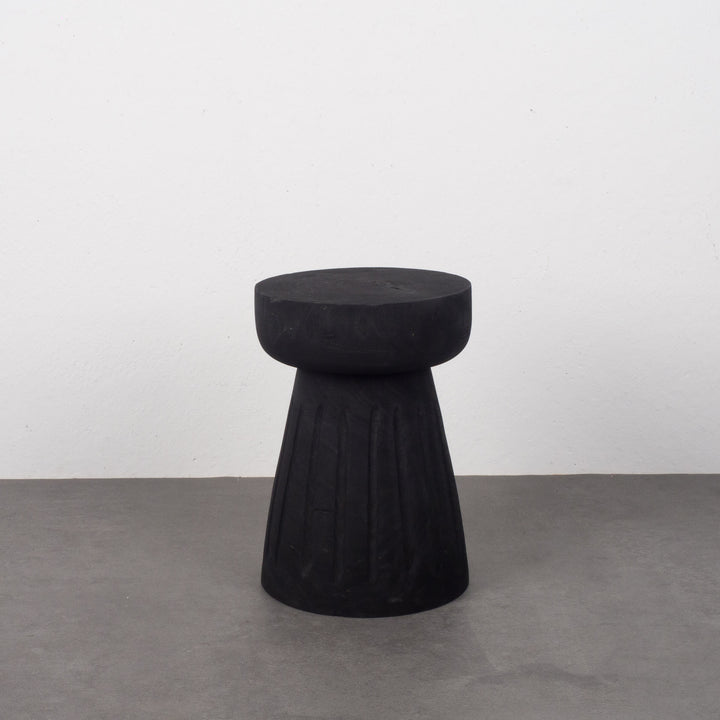 Special modern black wooden stool