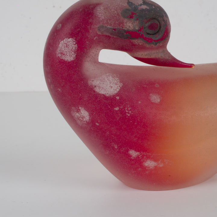 Murano vogel in bordeaux glas – Cenedese Murano