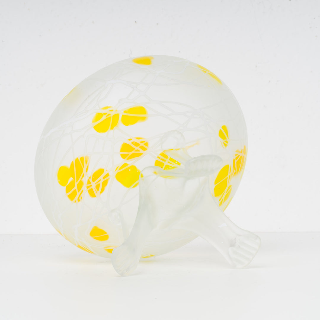 Elegant glass bowl on 3 legs – artistic and unique