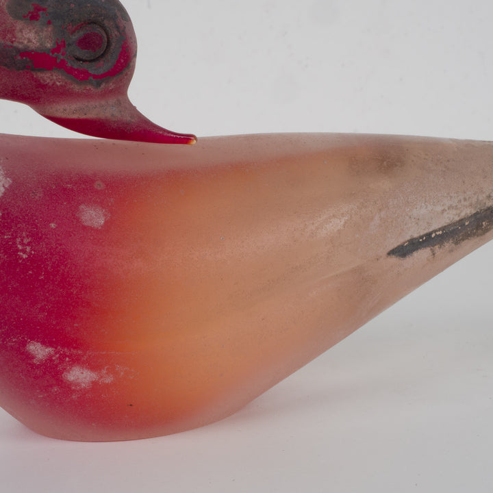 Murano vogel in bordeaux glas – Cenedese Murano