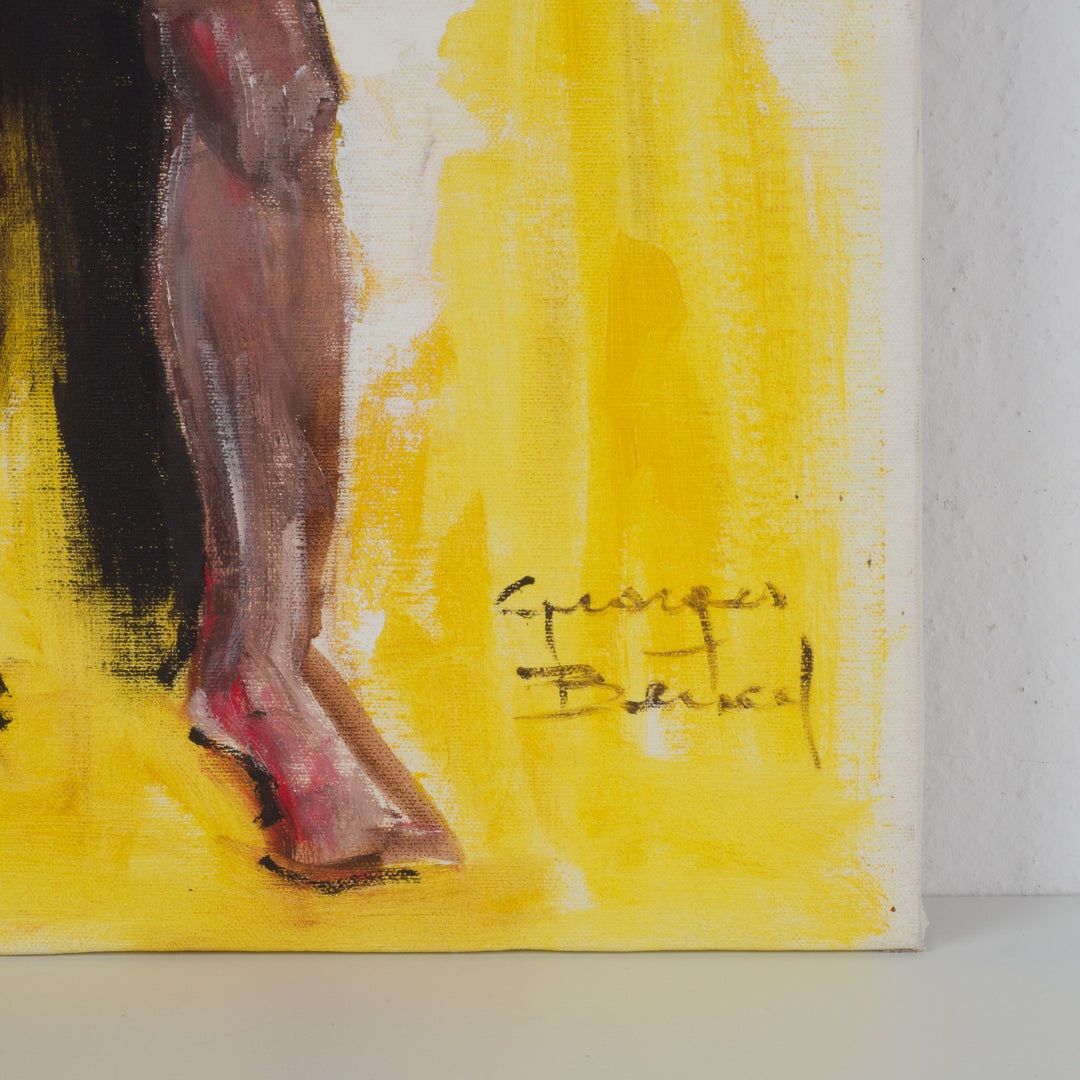 Schilderij “Staand Naakt in Geel” / 38 x 80,5cm