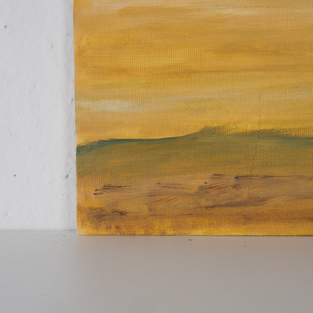 Beautiful painting of a lonely tree in a dune landscape