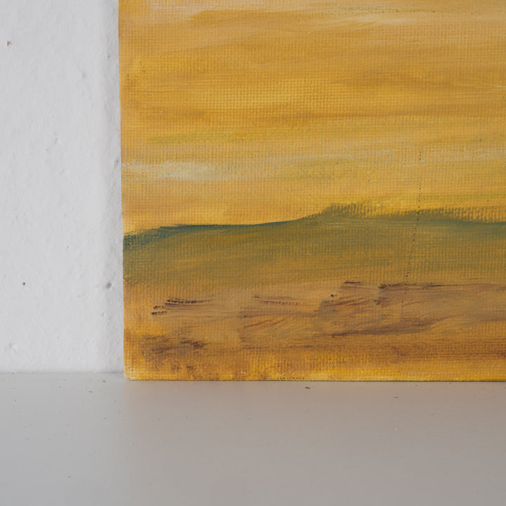 Beautiful painting of a lonely tree in a dune landscape