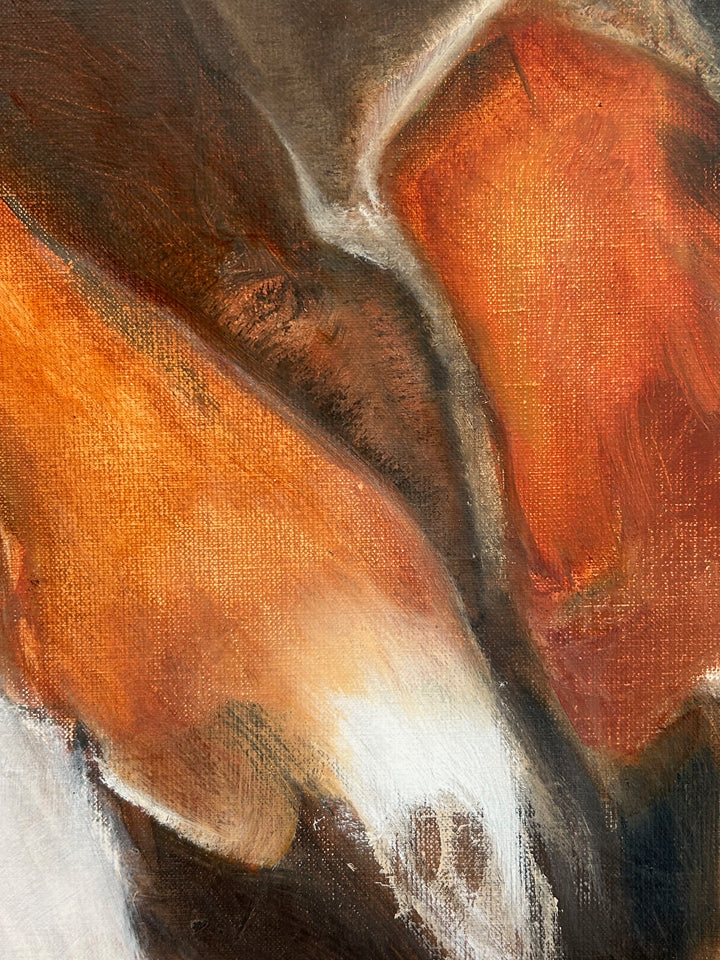 Abstract Schilderij  – Warmte, Beweging en Verstilling in Aardetinten / 60 x 60 x 2 cm