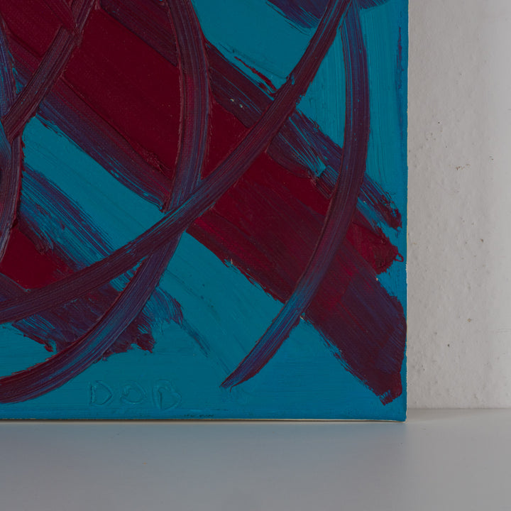 Abstract schilderij 'Gekruiste Stromen' uit 2022 / 40x50cm
