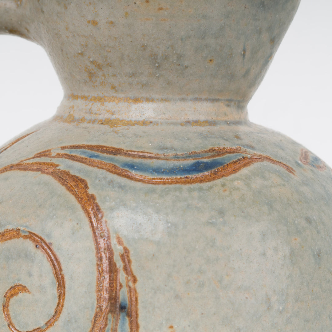 Decorated Stoneware Jug – Bouffioulx Ceramics by E. Aubry