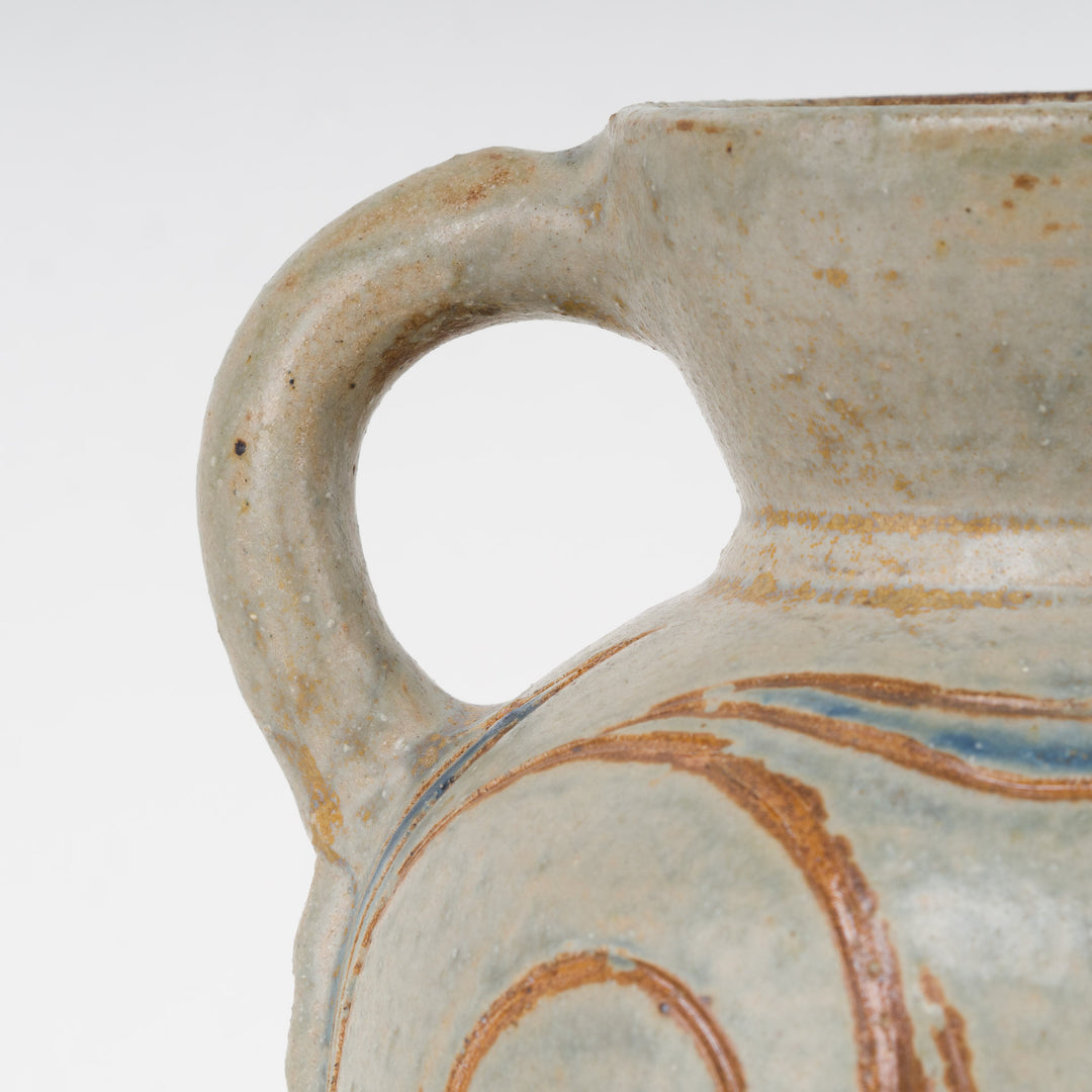 Decorated Stoneware Jug – Bouffioulx Ceramics by E. Aubry