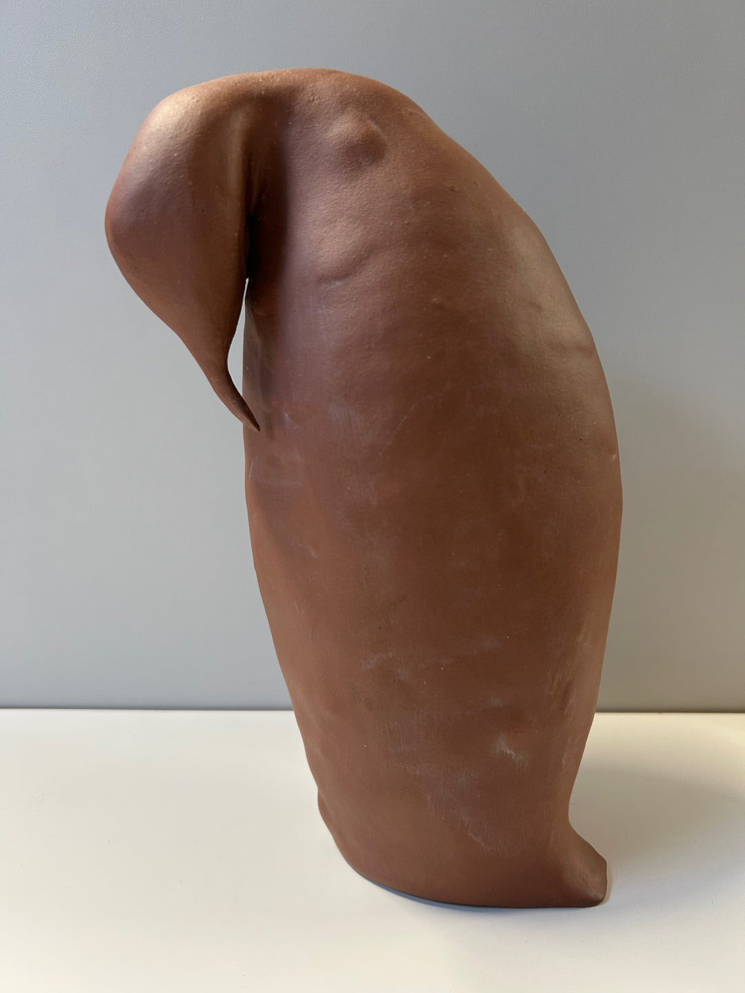🐧 Gestileerde pinguïn in terracotta keramiek