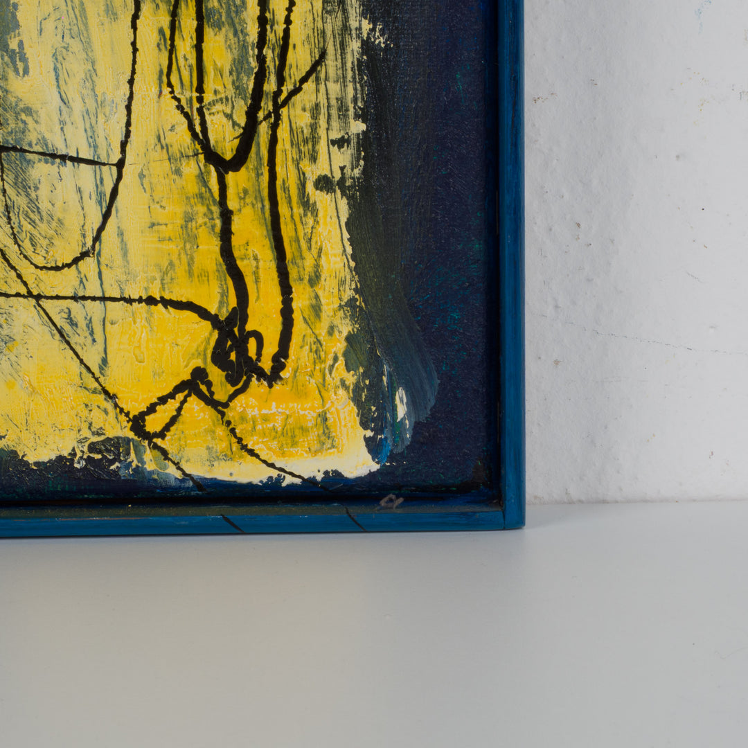 Hedendaags abstract schilderij – Linda Hosten - 31,5 x 25,5 x 3,5 cm
