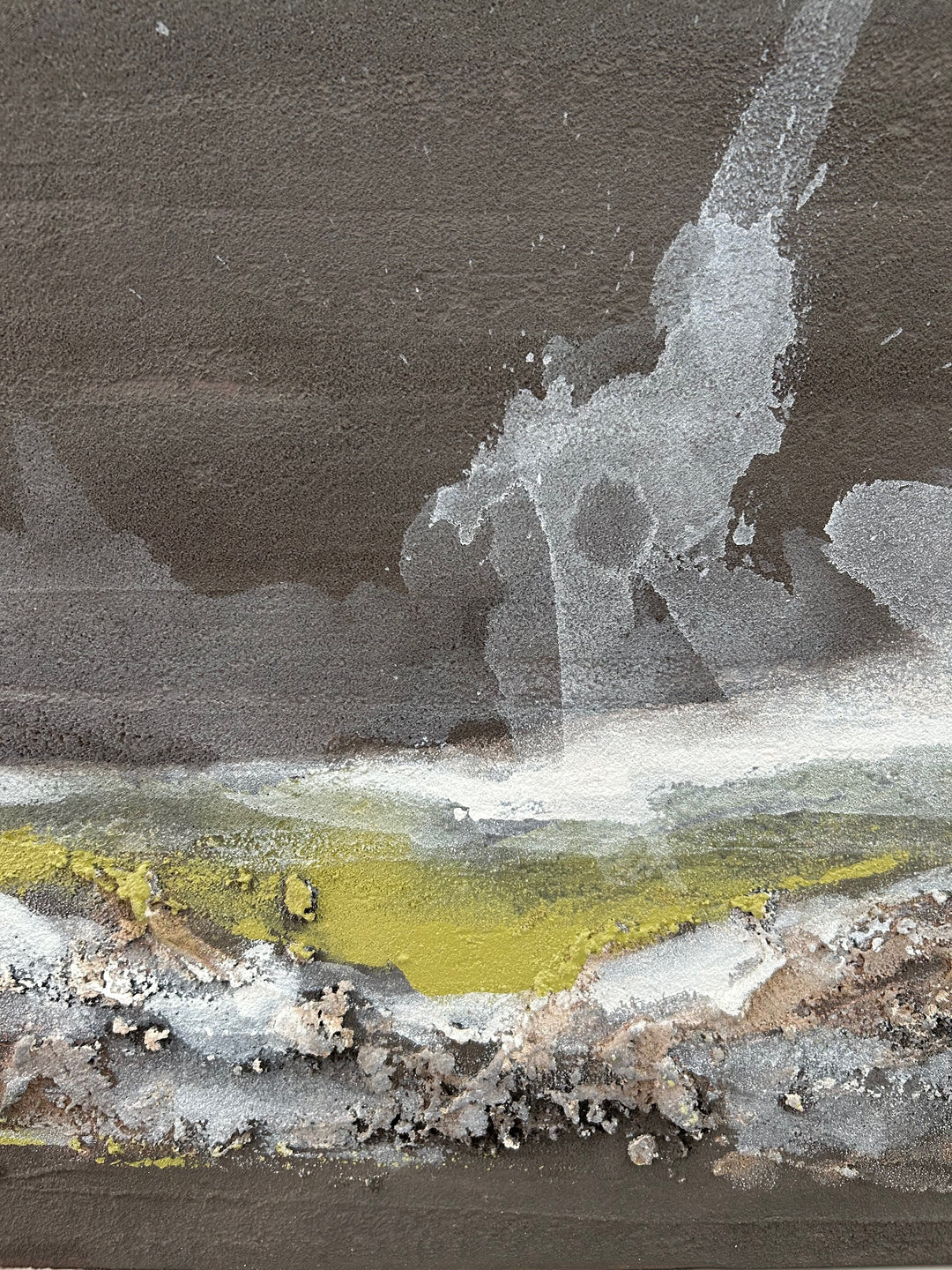 Verweerde Horizon – Abstract Structuurschilderij (2) / 50,5 x 50,5 x 3,5 cm