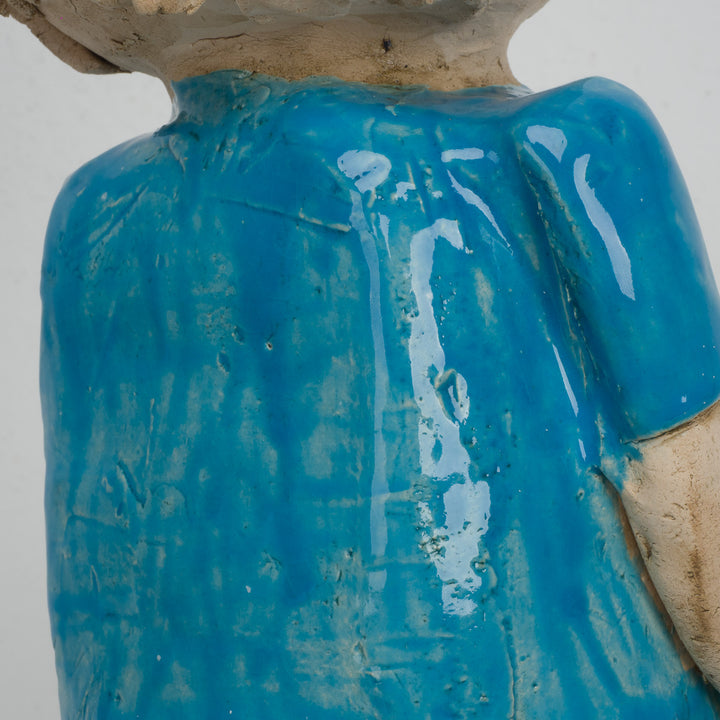 Playful image of a football player in clay