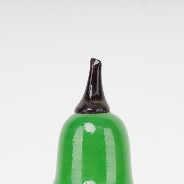 Green glass pear by Artlasi Finland (2)