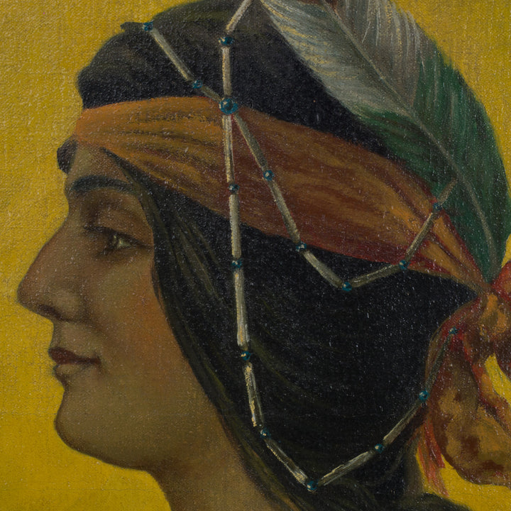 Beautiful painting of an Indian woman – H. Pauwels, oil on canvas