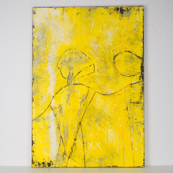 'Happy Connect' by Linda Hosten – 100x69.5x1.5 cm – signed