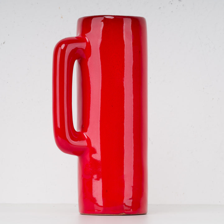 Red glazed ceramic vase