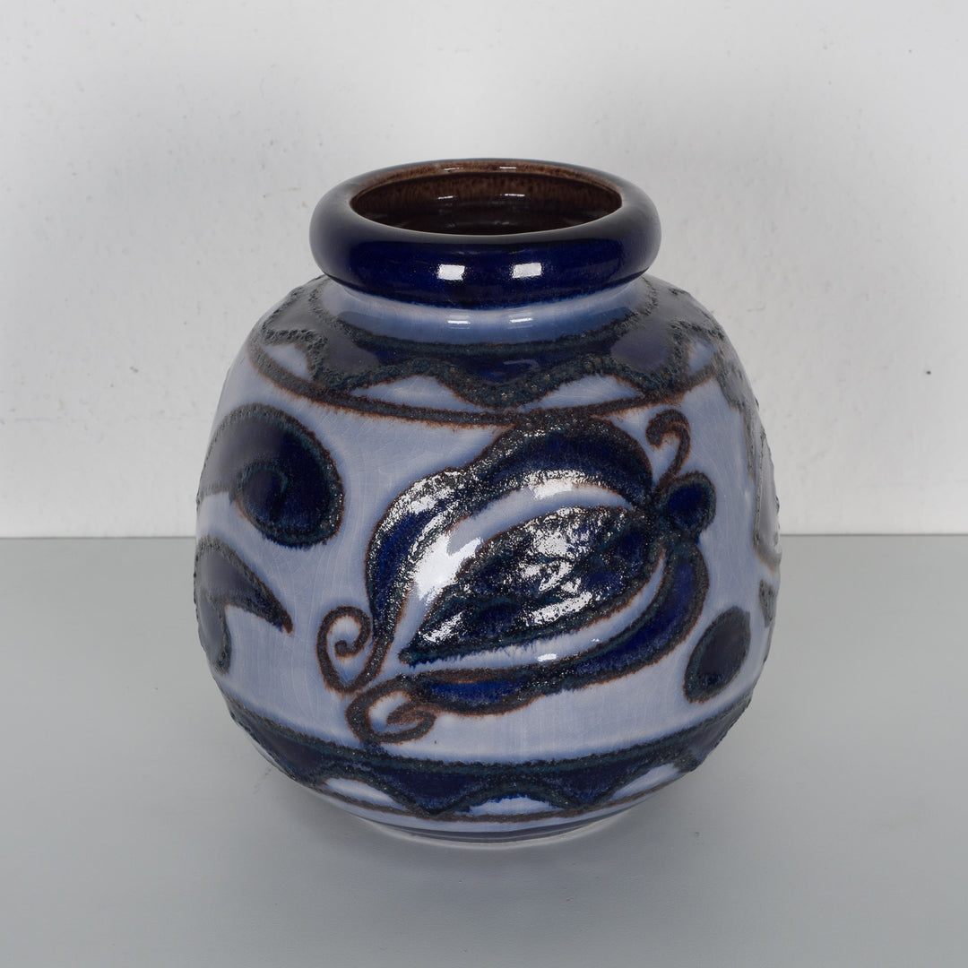 West-Germany Scheurich Vintage vaas in blauwtinten