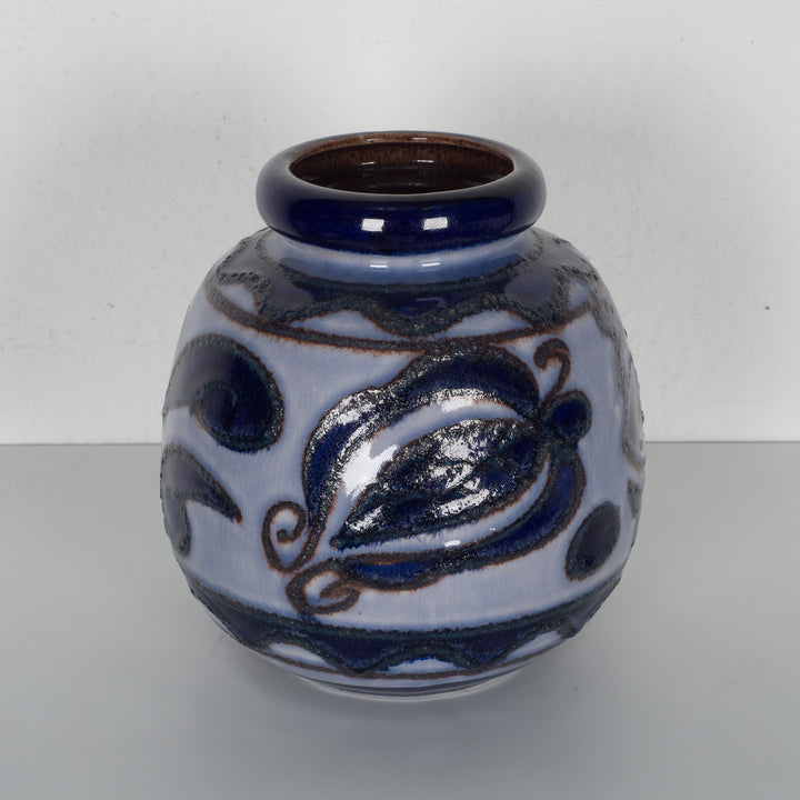 West-Germany Scheurich Vintage vaas in blauwtinten