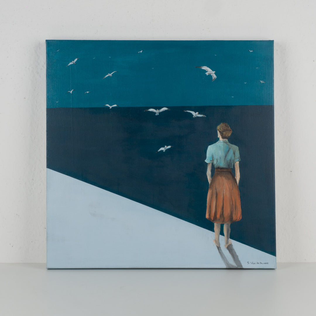 Schilderij Atelier S – 'Waar de Horizon Begint' - 50 x 50 x 3,5 cm