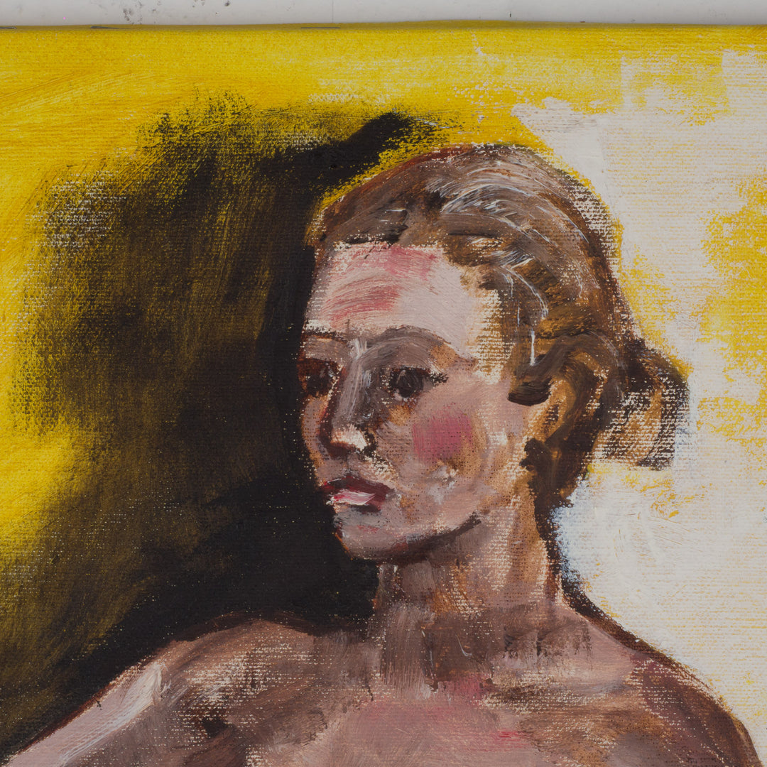 Schilderij “Staand Naakt in Geel” / 38 x 80,5cm