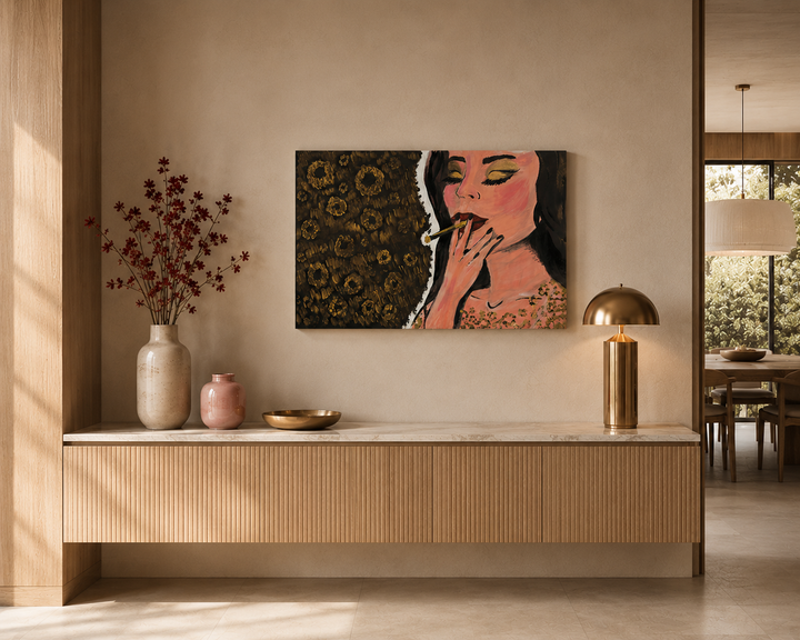Schilderij 'Gouden Stilte' door A. Peters / 50x70cm