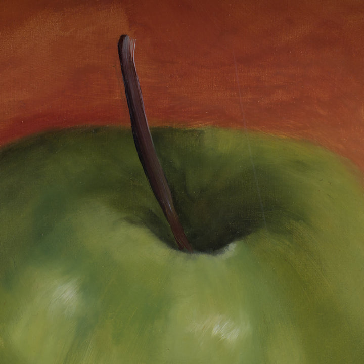 Beautiful painting of a Granny Smith apple