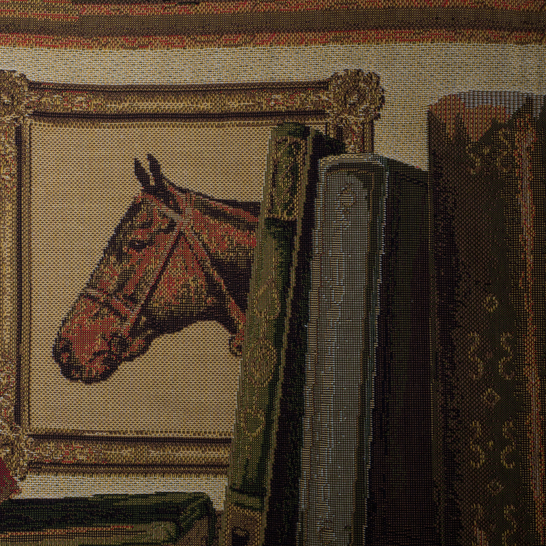 Elegant Tapestry – Library &amp; Horse Racing (195 x 140 cm)